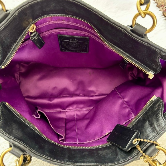 Coach Madison 20522 Pleated Black Leather Tote Bag - Picture 15 of 16